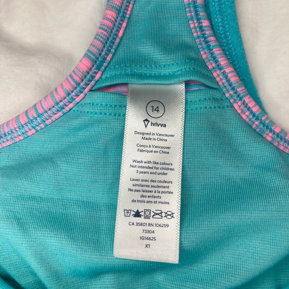 Ivivva Double Dutch Tank Top | US 14 (Girls) | Blue - Picture 4 of 4